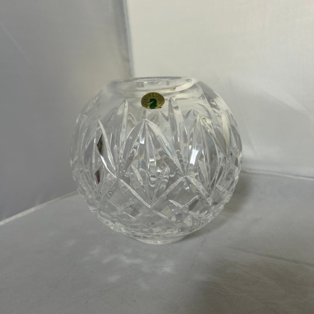 Waterford Crystal Glandore Round Rose Bowl Vise Made in Ireland